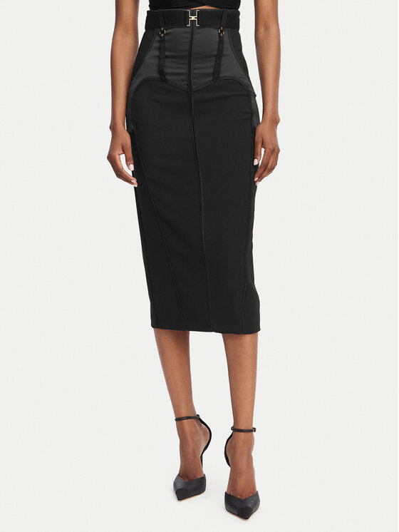 Elisabetta Franchi Elisabetta Franchi Gonna a matita GO-148-62E2-V440 Nero Slim Fit