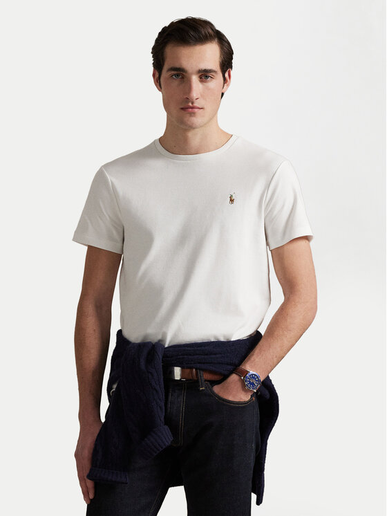 Polo Ralph Lauren Polo Ralph Lauren Majica 710740727 Bela Slim Fit