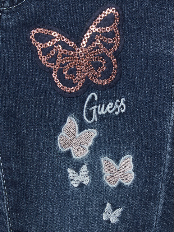 Guess Guess Jeans hlače K5RA06 D4CA0 Mornarsko modra Skinny Fit