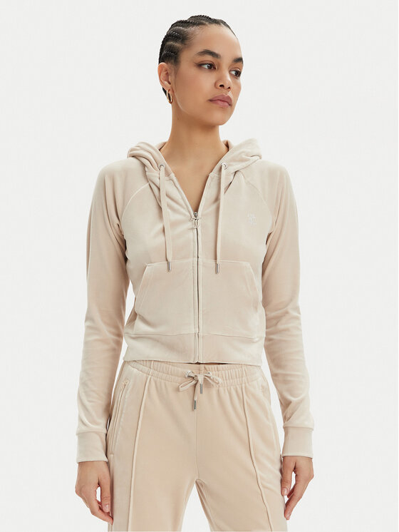 Juicy Couture Juicy Couture Суитшърт Madison JCWA122001 Бежов Slim Fit