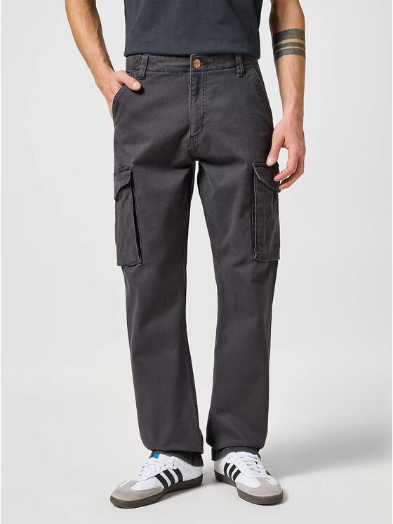 Wrangler Wrangler Pantaloni di tessuto CASEY JONES CARGO Nero Regular Fit