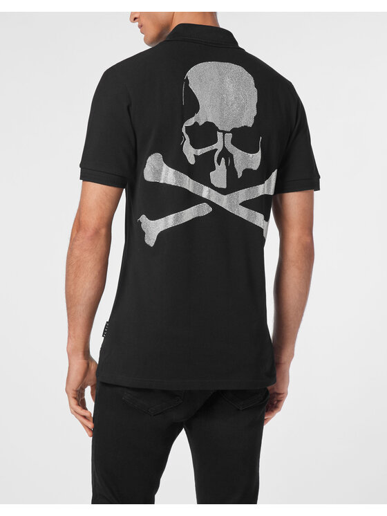 PHILIPP PLEIN PHILIPP PLEIN Polo 14727 Czarny Slim Fit