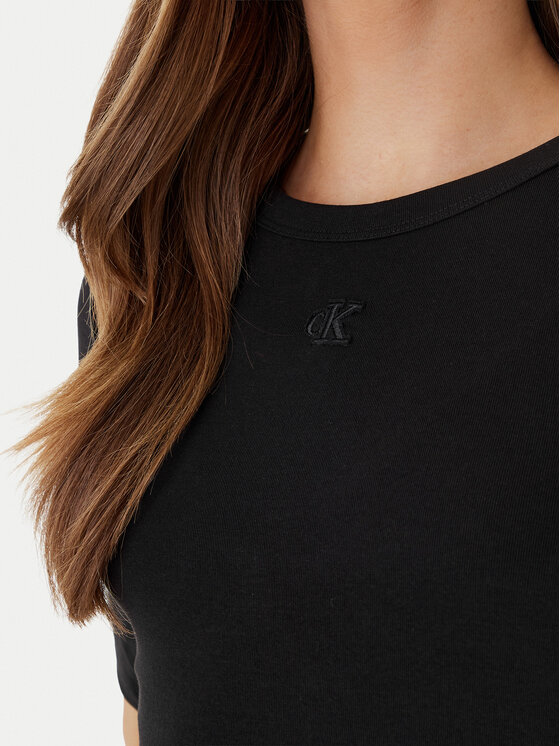 Calvin Klein Jeans Calvin Klein Jeans Kleid für den Alltag LV047D217G Schwarz Slim Fit