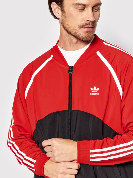 adidas adidas Pulóver Sst Blocked HC2076 Piros Regular Fit