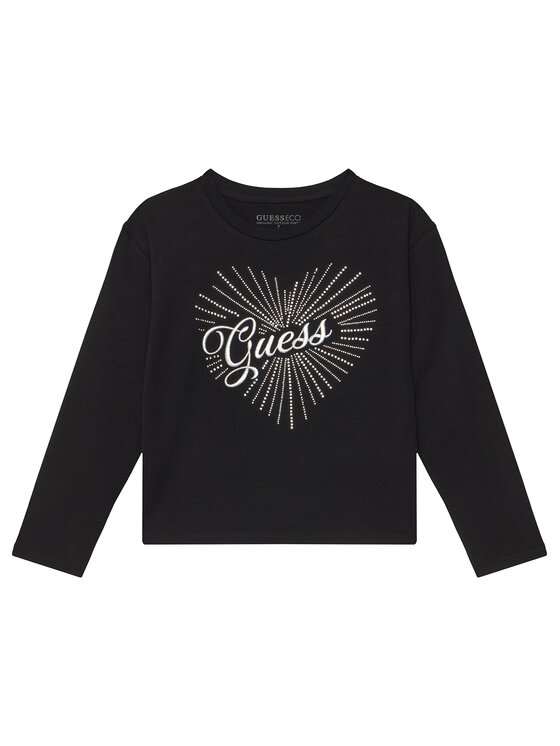 Guess Guess Bluză J5BI35 J1314 Negru Relaxed Fit