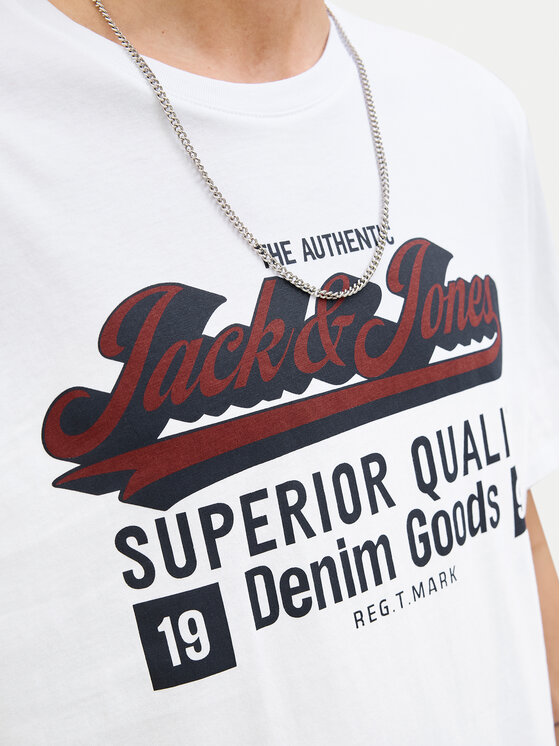 Jack&Jones Jack&Jones Majica Logo 12279535 Bela Standard Fit