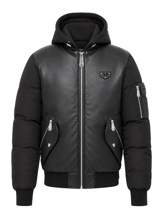 PHILIPP PLEIN PHILIPP PLEIN Kurtka bomber 31548 Czarny Regular Fit