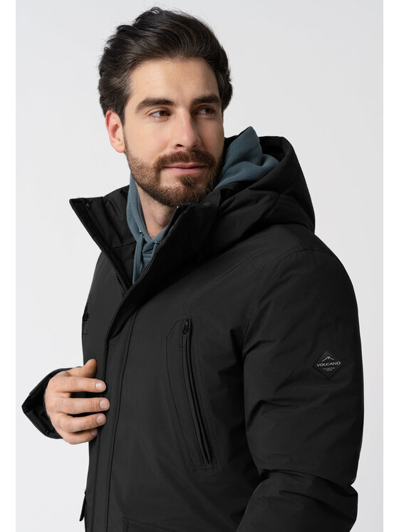 Volcano Volcano Kurtka zimowa J-NOYERS Czarny Regular Fit