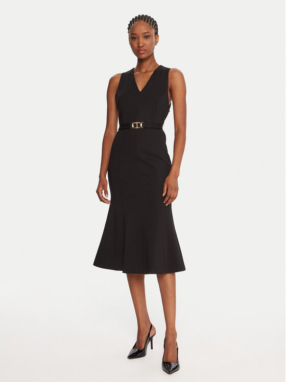 TWINSET TWINSET Коктейльна сукня 252TP2606 Чорний Slim Fit