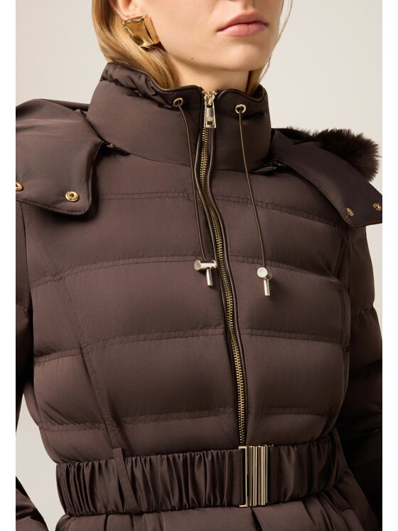 Oltre Oltre Giubbotto piumino F002R001482N032 Marrone Slim Fit