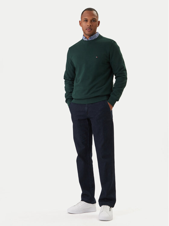 Tommy Hilfiger Tommy Hilfiger Džemperis Essential MW0MW37237 Žalia Regular Fit