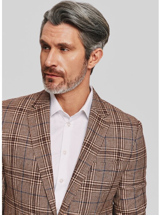 Pako Lorente Pako Lorente Marynarka P26SF-3X-021 Brązowy Slim Fit