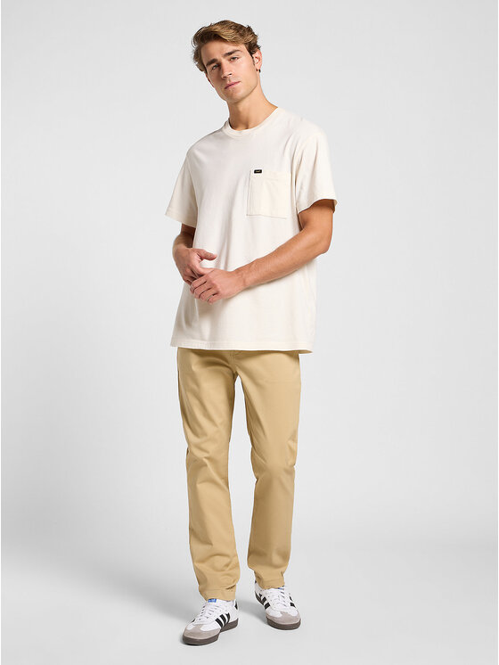 Lee Lee Chinosy SLIM CHINO Beżowy Slim Fit
