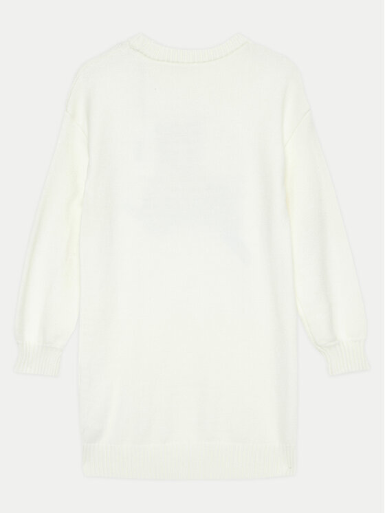 Guess Guess Džemper haljina J4BK12 Z3GS0 Écru Comfort Fit