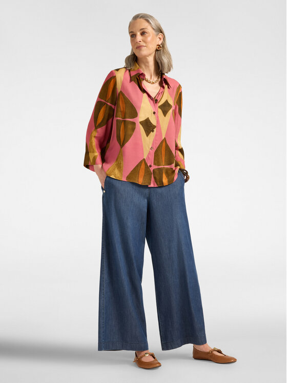 Elena Mirò Elena Mirò Koszula 5019P000416N001 Różowy Regular Fit