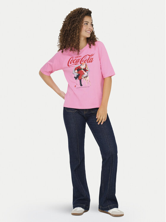 ONLY ONLY T-särk Coca Cola 15355794 Roosa Regular Fit