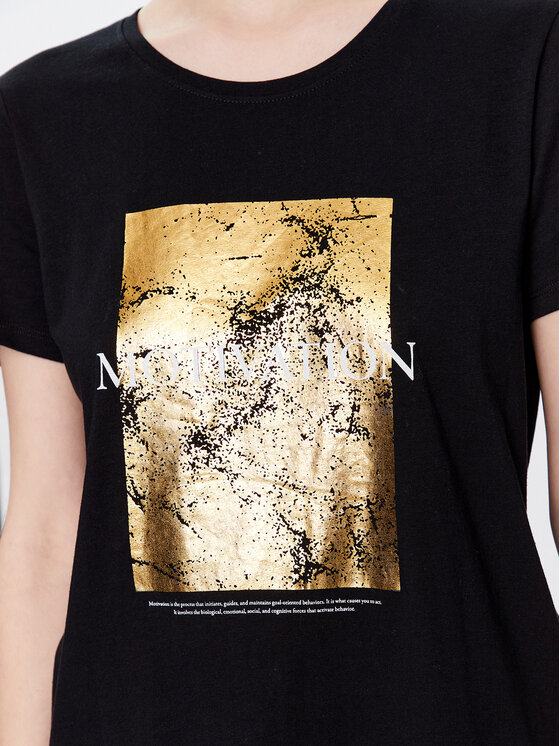 Volcano Volcano T-Shirt T-Motiv L02143-S23 Czarny Regular Fit