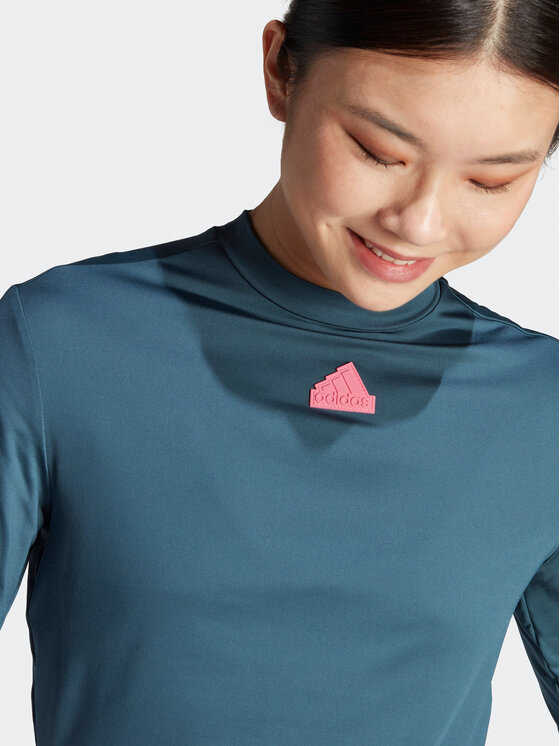 adidas adidas Tehnička majica IU3073 Tirkizna Slim Fit