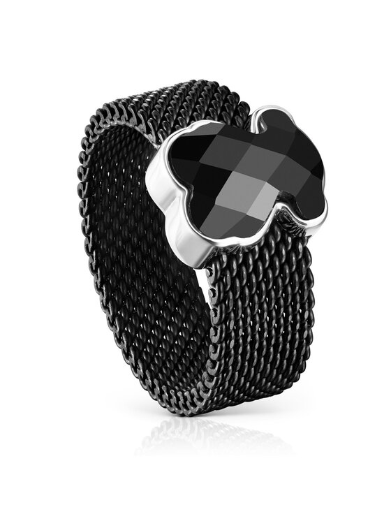 TOUS TOUS Prsten Icon Mesh 1002790512 Crna