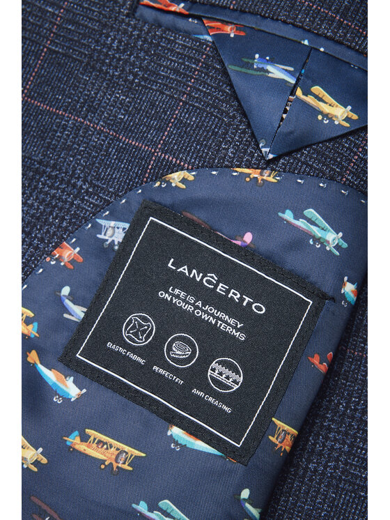 Lancerto Lancerto Marynarka Ferrara MA131224000012 Granatowy Slim Fit