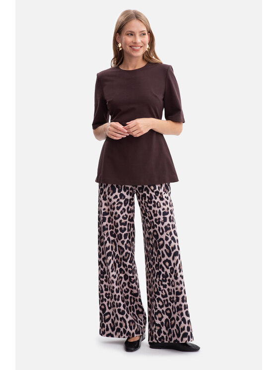 BeWear BeWear Bluzka b305 Brązowy Baggy Fit
