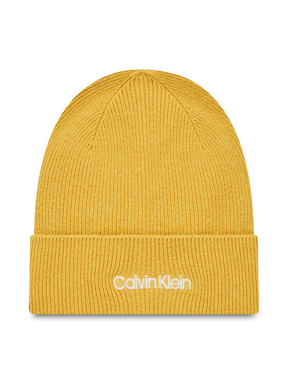 tan calvin klein beanie