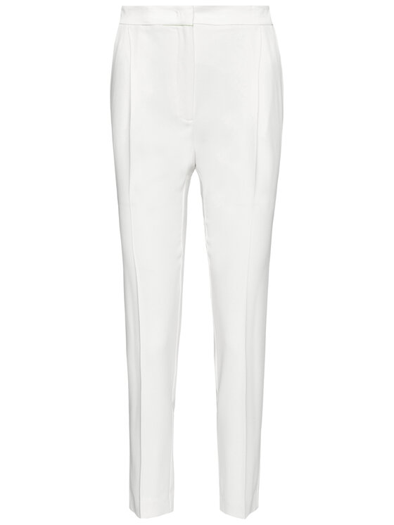 Marella Marella Pantaloni din material Izabel 31310511200 Écru Regular Fit
