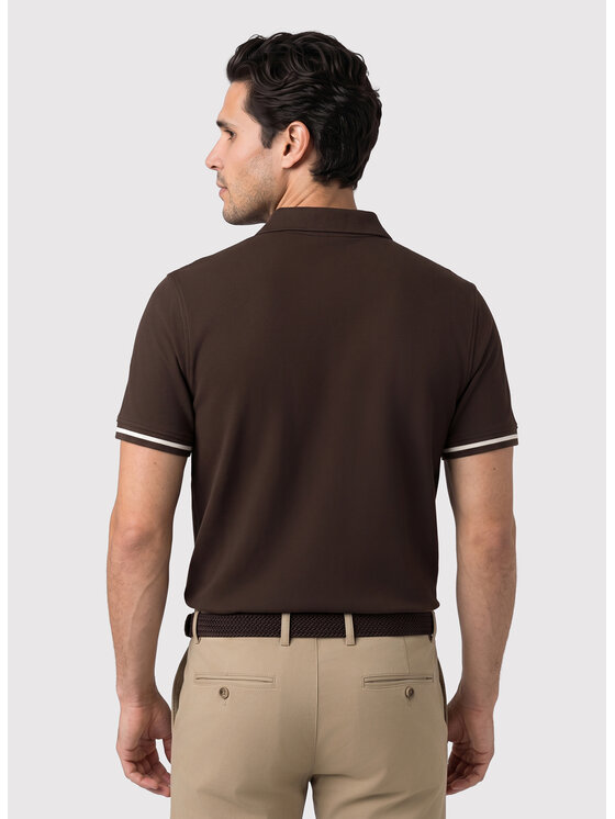 Pako Lorente Pako Lorente Polo P26WN-TX-007 Brązowy Regular Fit