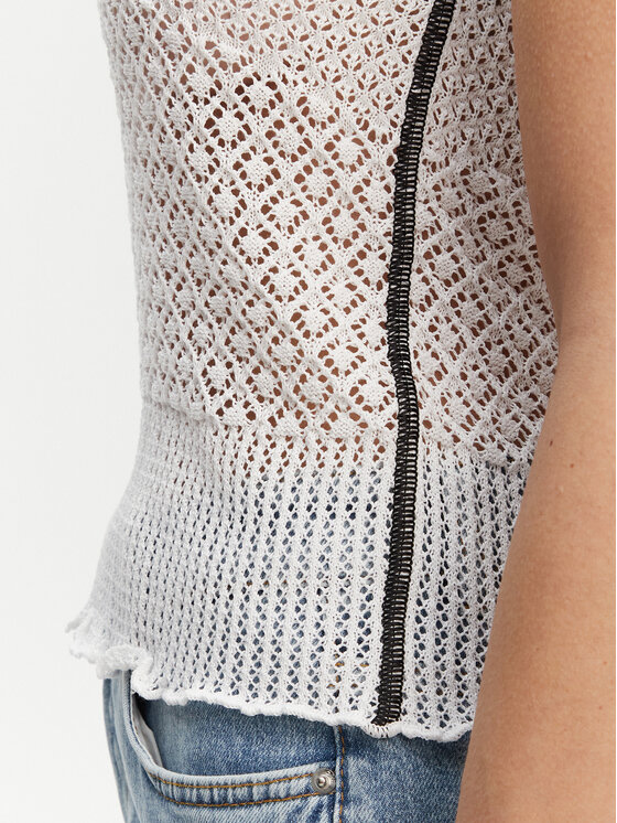 PINKO PINKO Top 104642 A2EB Z04 Biały Regular Fit