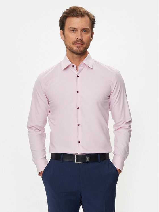 Boss Krekls 50519867 Rozā Slim Fit