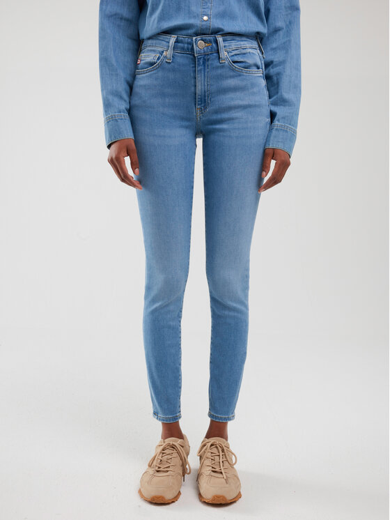BIG STAR BIG STAR Jeansy MELINDA HIGH WAIST Niebieski Skinny Fit