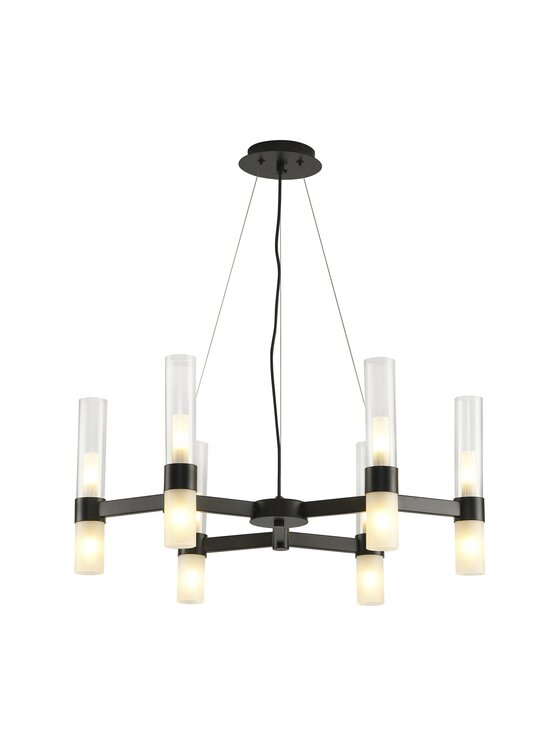 MIAhome MIAhome Lampa wisząca CANDELA-6 czarna 70 cm Czarny