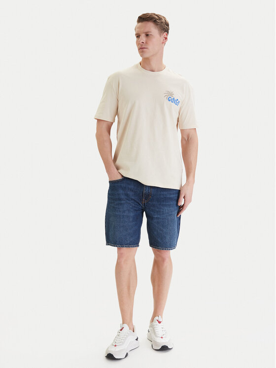 Guess Guess T-Shirt F6GI07 K8FQ4 Μπεζ Regular Fit