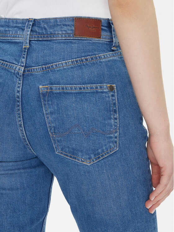 Pepe Jeans Pepe Jeans Jeansy Violet PL204176 Niebieski Mom Fit