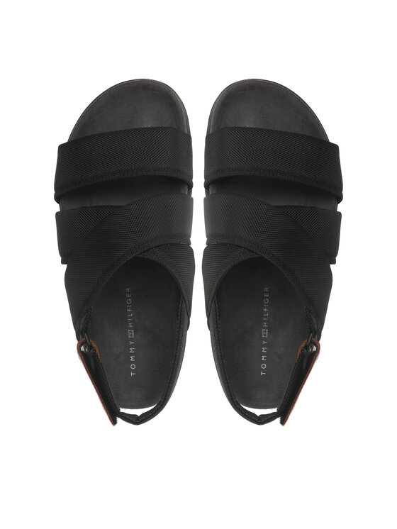 Tommy Hilfiger Tommy Hilfiger Sandali Mix Strappy Sandal FM0FM04611 Črna