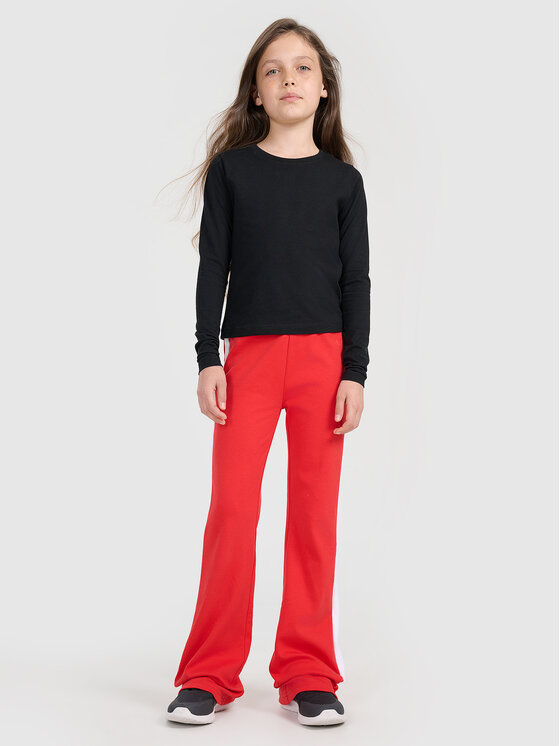 4F 4F Bluzka BASIC+ Czarny Slim Fit