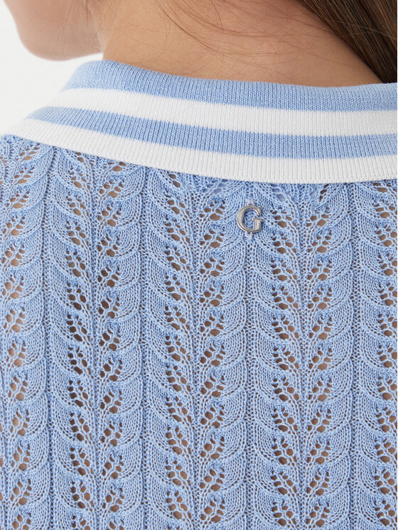 Guess Guess Džemperis W6GR25 Z0672 Zils Regular Fit