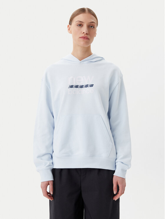 New Balance New Balance Bluză Sport Graphic WT51519 Albastru Relaxed Fit