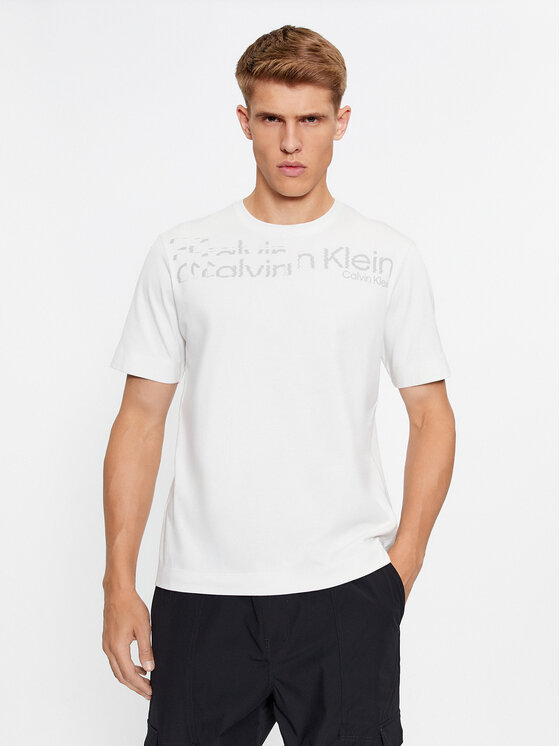 Calvin Klein Performance Marškinėliai 00GMF3K141 Écru Regular Fit