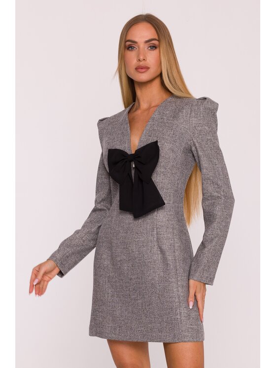 Made of Emotion Made of Emotion Sukienka wieczorowa M869 Czarny Modern Slim Fit