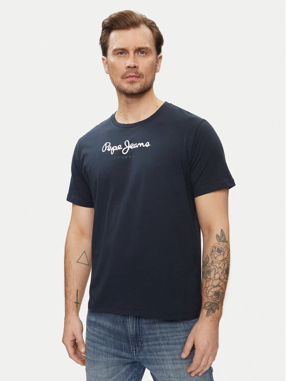 Pepe Jeans Pepe Jeans T-Shirt Eggo N PM508208 Tmavomodrá Regular Fit