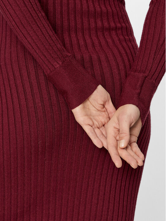 Guess Guess Плетена рокля Cecile W3BK39 Z2V42 Бордо Slim Fit