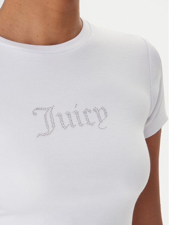 Juicy Couture Juicy Couture Tričko Esme JCWCT225323 Biela Slim Fit