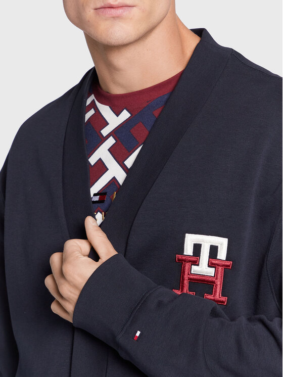 Tommy Hilfiger Tommy Hilfiger Kardigan Essential Monogram MW0MW28189 Granatowy Loose Fit