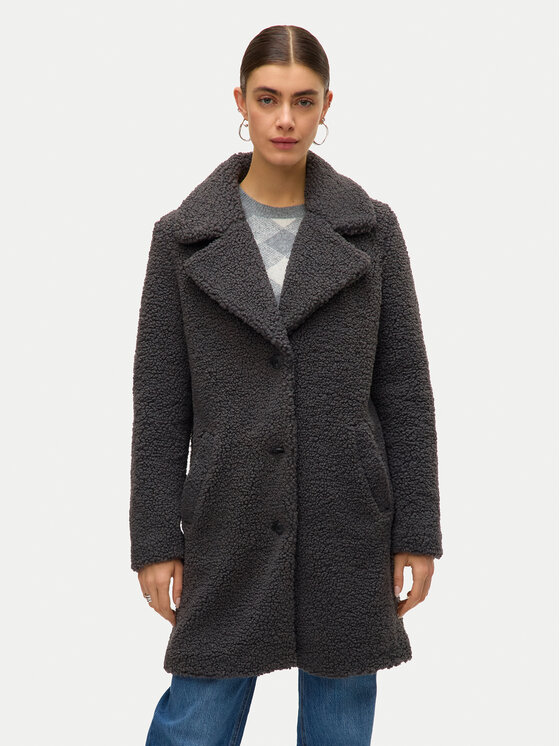 Vero Moda Vero Moda Báránybőr kabát Kylie Teddy 10289938 Szürke Loose Fit