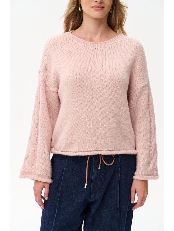 blue shadow blue shadow Sweter Koda Różowy Regular Fit