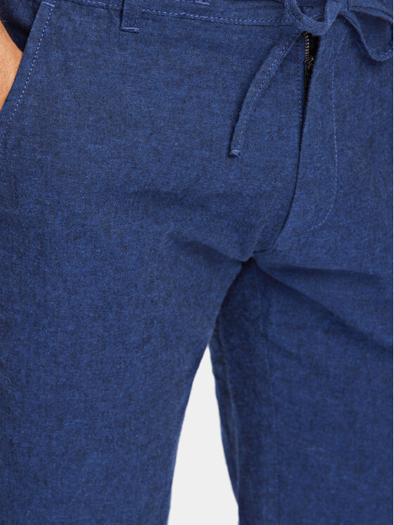 Lindbergh Lindbergh Šortky z materiálu 30-508003 Tmavomodrá Relaxed Fit