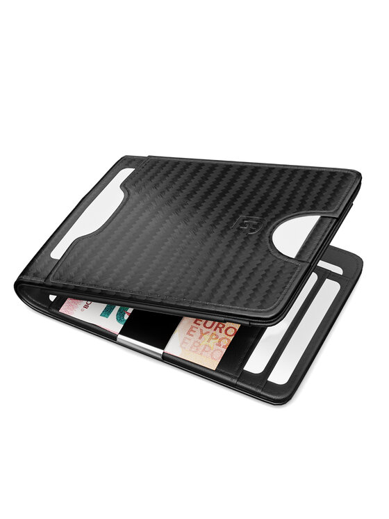 James Hawk James Hawk Mały Portfel Męski Męski skórzany portfel slim z RFID Szary