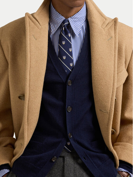 Polo Ralph Lauren Polo Ralph Lauren Pletena jopica 710946144001 Mornarsko modra Slim Fit