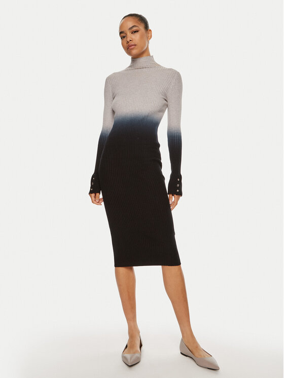 Liu Jo Úpletové šaty WF4356 MA47P Sivá Slim Fit